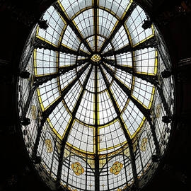 Intricate Stained Glass Dome at the Barcelona Music Conservatory Modernist Architecture by Travel Essayist