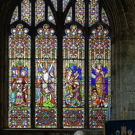 Intricate Stained Glass  by Shirley Mitchell