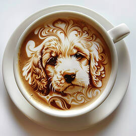 intricate_coffee_art_as_puppy_white_background_1 by Andre Petrov