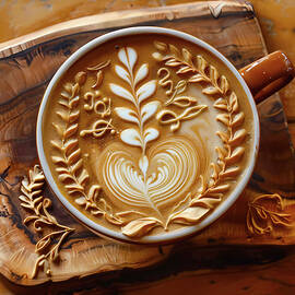 intricate_coffee_art_as_the_word_joy_1 by Andre Petrov