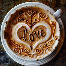intricate_coffee_art_as_the_word_Love_2 by Andre Petrov