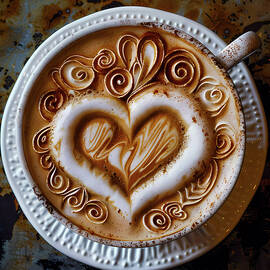 intricate_coffee_art_as_the_word_Love_3 by Andre Petrov