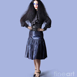 Isolated jester performer on studio background by Jorgo Photography