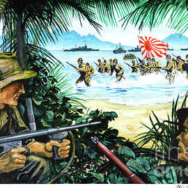 Japanese Land On New Guinea by David K Stone