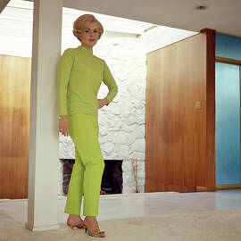 Jean Seberg Stunning Lime Green Fashion Retro Vintage 1964 by Silver Screen