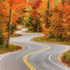 Jens Jensen Winding Road Panoramic by Adam Romanowicz