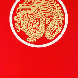 Jet to Hong Kong by BOAC - Golden dragon - Vintage travel advertisement poster by Arnold Fujita