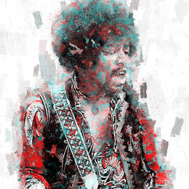 Jimi Hendrix - 06 by AM FineArtPrints
