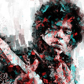 Jimi Hendrix - 08 by AM FineArtPrints