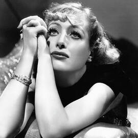 Joan Crawford Breathtaking Glamour Dramatic Gaze Vintage Expression Portrait  by Silver Screen