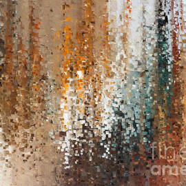 Job 23 10. Golden Pathways. Contemporary Christian Art by Mark Lawrence