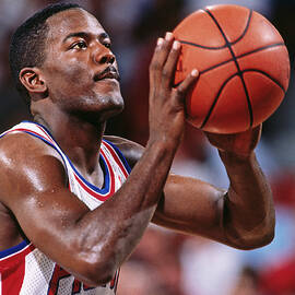 Joe Dumars Art Print by Scott Cunningham - NBA Photo Store