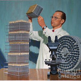 Jonas Salk's Polio Vaccine by Ed Vebell
