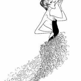 Julie Andrews with Cigarette Holder from Star by Al Hirschfeld