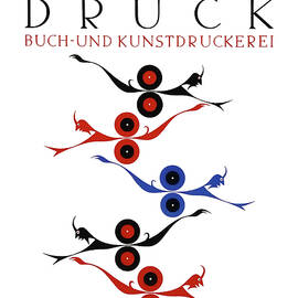 Julius Klinger posters - Chwala Druck Buch- und Kunstdruckerei, Printing house advertisement by Julius Klinger