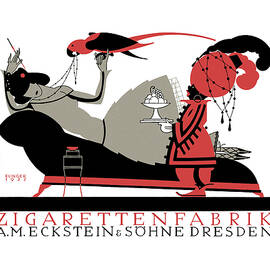 Julius Klinger posters - Zigarettenfabrik, cigarette factory advertisement by Julius Klinger