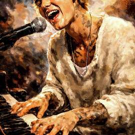 Justin Bieber Performing at Piano in Coachella festival by Gradify Creations