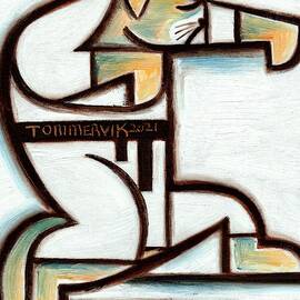 Cat Wall Art - Pop Culture Karate Cat by Tommervik Paintings