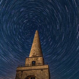 Killiney Hill Obelisk Star Trails, Dublin, Ireland by Adrian Hendroff