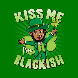 Kiss Me Im Blackish Black Leprechaun by Flippin Sweet Gear