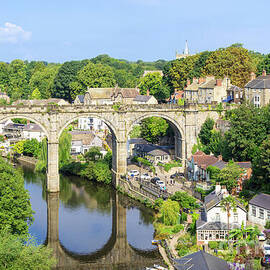 Knaresborough viaduct over the River Nidd, Knaresborough, North Yorkshire, England, UK by Neale And Judith Clark