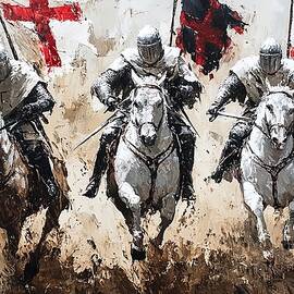 Knights of Steel, Templars at war - 02 by AM FineArtPrints