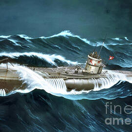 Kriegsmarine U-552 Type VIIC by Antonios Valamontes