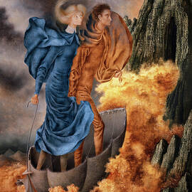La Huida - The Escape, The Flight by Remedios Varo by Remedios Varo