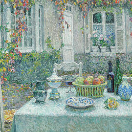 La petit table - The small table, Gerberoy by Henri le Sidaner by Henri le Sidaner