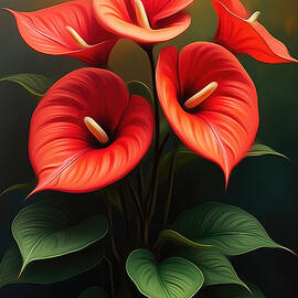 Laceleaf Wall Art Floral Oil Painting by Nature Oil Painting