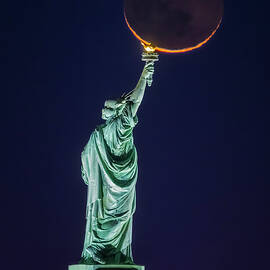 Lady Liberty and The Moon by Susan Candelario
