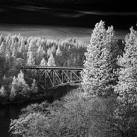 Lake Britton Bridge in Infrared by Mike Lee