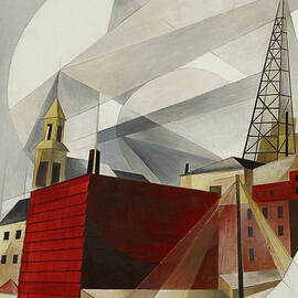 Lancaster - cityscape by Charles Demuth by Charles H B Demuth