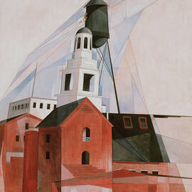 Lancaster in the Province No 2 - Cityscape with water tower by Charles Demuth by Charles H B Demuth