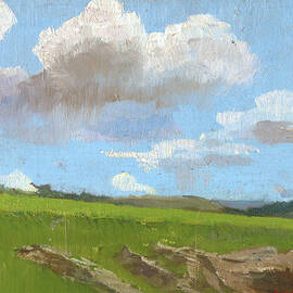 Landscape with clouds by Mednyanszky Laszlo - Hungarian painters by Mednyanszky Laszlo