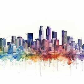 Las Angeles Skyline - L.A. Radiance by Land of Dreams
