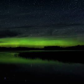 Late Summer Aurora Over Gilmore Lake by Dale Kauzlaric