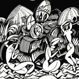 Le bain des sorcieres - The witches' bath - XX Dessins by Amadeo de Souza-Cardoso by Amadeo de Souza-Cardoso