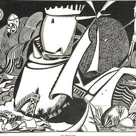 Le moulin - The mill, Don Quixote by Amadeo de Souza-Cardoso by Amadeo de Souza-Cardoso