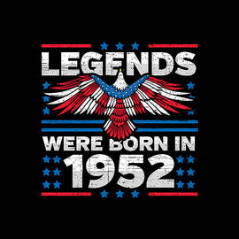 Legends Were Born in 1952 Patriotic Birthday by Flippin Sweet Gear
