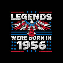 Legends Were Born in 1956 Patriotic Birthday by Flippin Sweet Gear