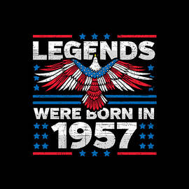 Legends Were Born in 1957 Patriotic Birthday by Flippin Sweet Gear