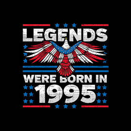 Legends Were Born in 1995 Patriotic Birthday by Flippin Sweet Gear