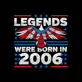 Legends Were Born in 2006 Patriotic Birthday by Flippin Sweet Gear