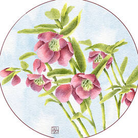 Lenten Roses by Snow Iris Studio