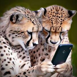 Leopards on a Smartphone by David Manlove