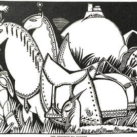 Les  chevaux du sultan - The sultan's horses - XX Dessins by Amadeo de Souza-Cardoso by Amadeo de Souza-Cardoso