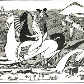 Les faucons - Hawks - XX Dessins by Amadeo de Souza-Cardoso by Amadeo de Souza-Cardoso