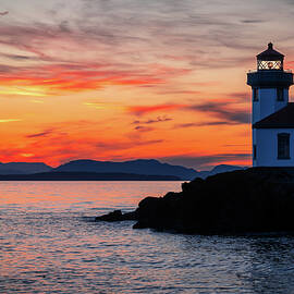 Lighthouse at Sunset by Jon Snyder