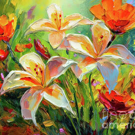 Lillies And Poppies by Macro Abundance